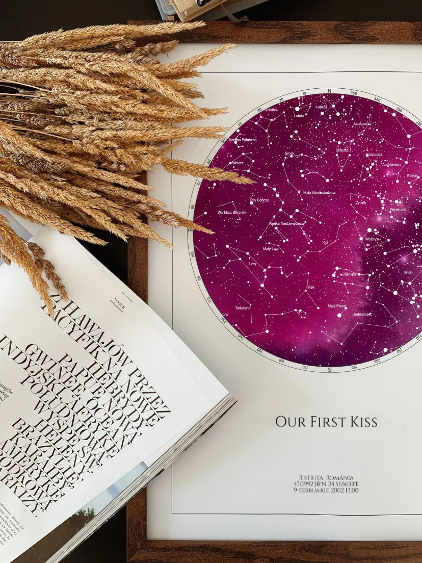 Un tablou personalizat cu stele, cadoul perfect pentru o ocazie specială.