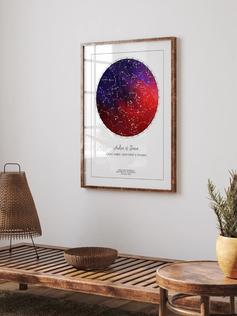 O persoană prezentând un tablou personalizat, un cadou special și plin de emoție.